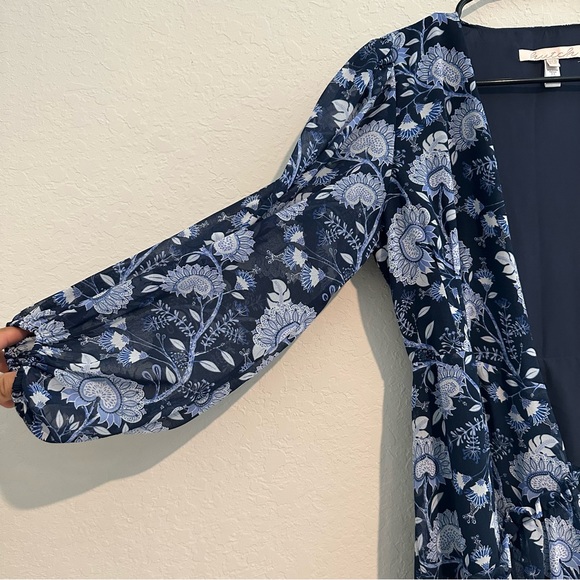 Anthropologie Hutch Navy floral Wrap dress - Picture 5 of 5